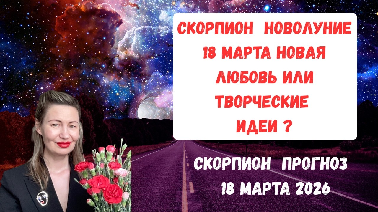🔥СКОРПИОН ♏ НОВОЛУНИЕ 18 МАРТА НОВАЯ ЛЮБОВЬ ИЛИ ТВОРЧЕСКИЕ ИДЕИ?#скорпион2026#скорпионмарт#scorpio