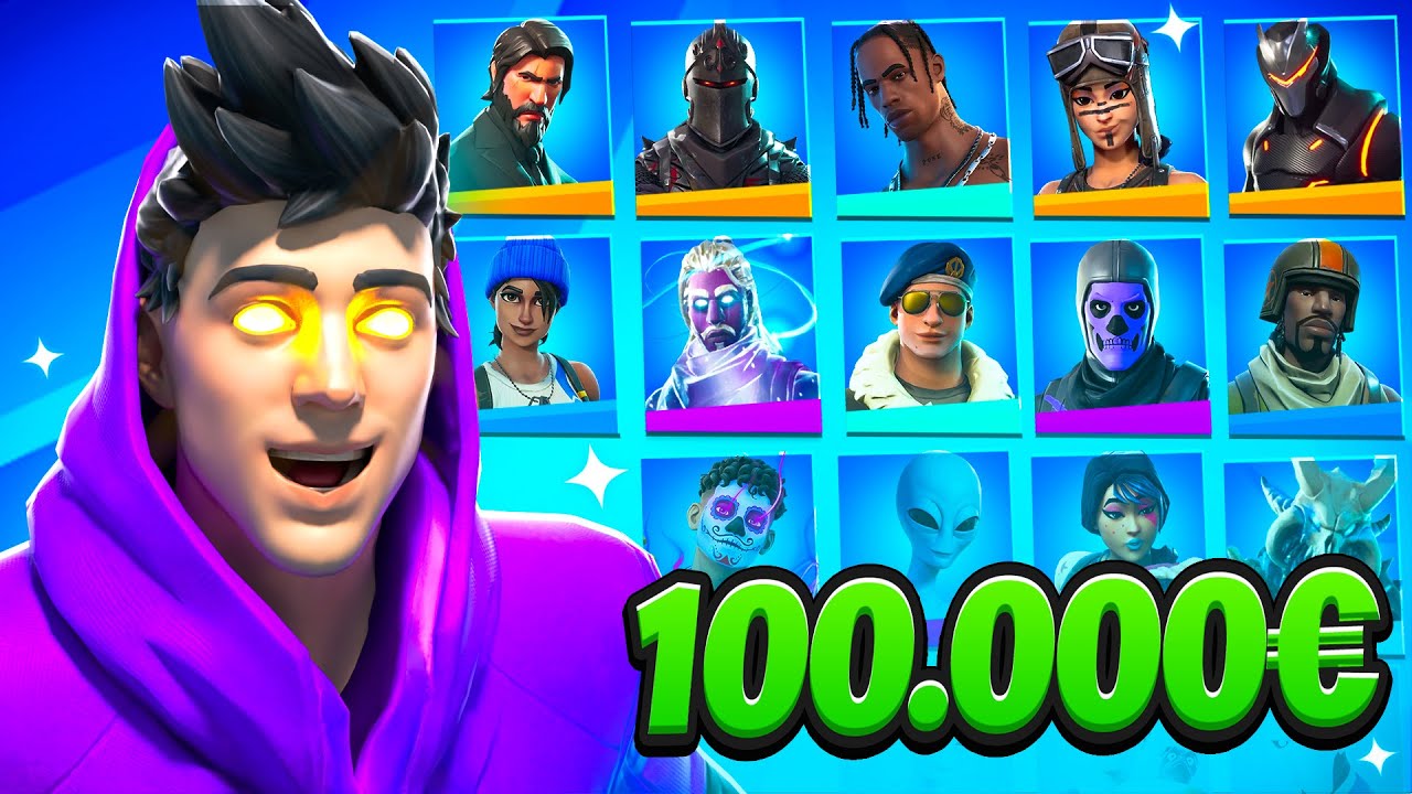 1€ vs 100.000€ Fortnite Account!