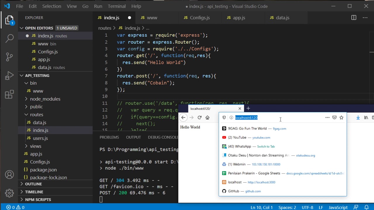 Pengenalan Penggunaan ExpressJS