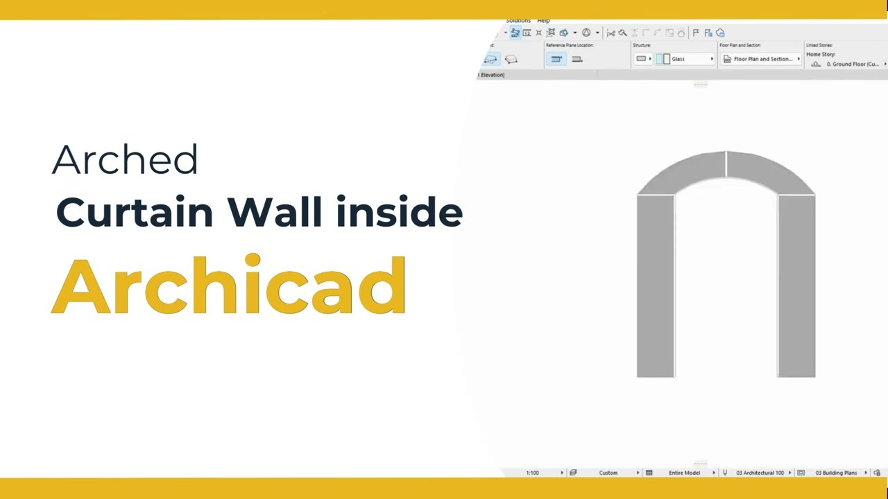 How to create Arched Curtainwall inside Archicad? Learn to create Arched Curtainwall inside Archicad