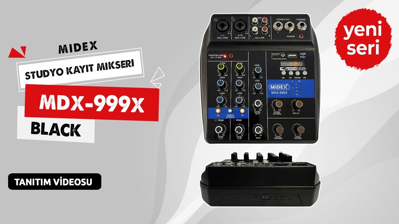 Midex MDX-999 Stüdyo Kayıt Mikseri İnceleme Test (+BM800)