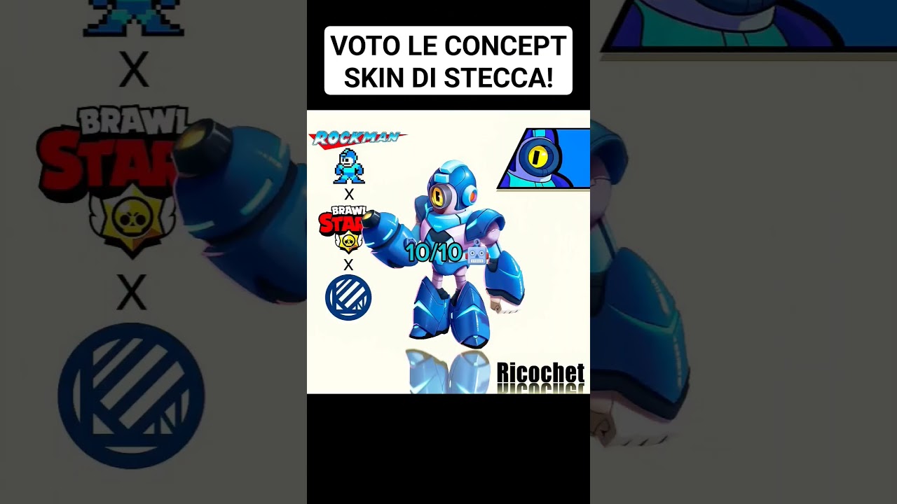 VOTO LE CONCEPT SKIN DI STECCA! #brawlstars #community #Stecca