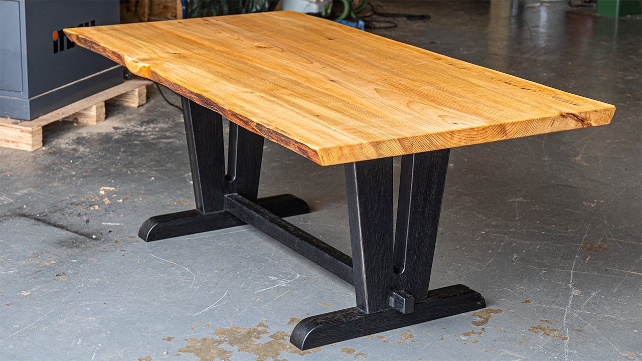 How I Made a Wood Slab Dining Table