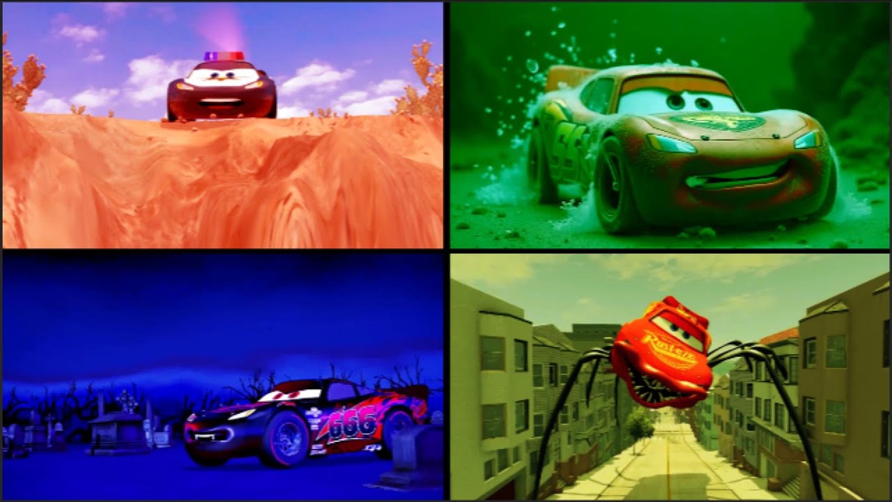Shark Mqueen vs Evil Mcqueen vs Mcqueen Eater vs Lightning Mcqueen - Coffin Dance Song Cover / Tiles