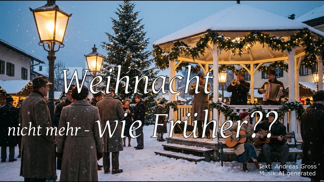 Weihnachten  -  nicht mehr wie Früher,  warme Magie früherer Wintertage – über echte Nähe