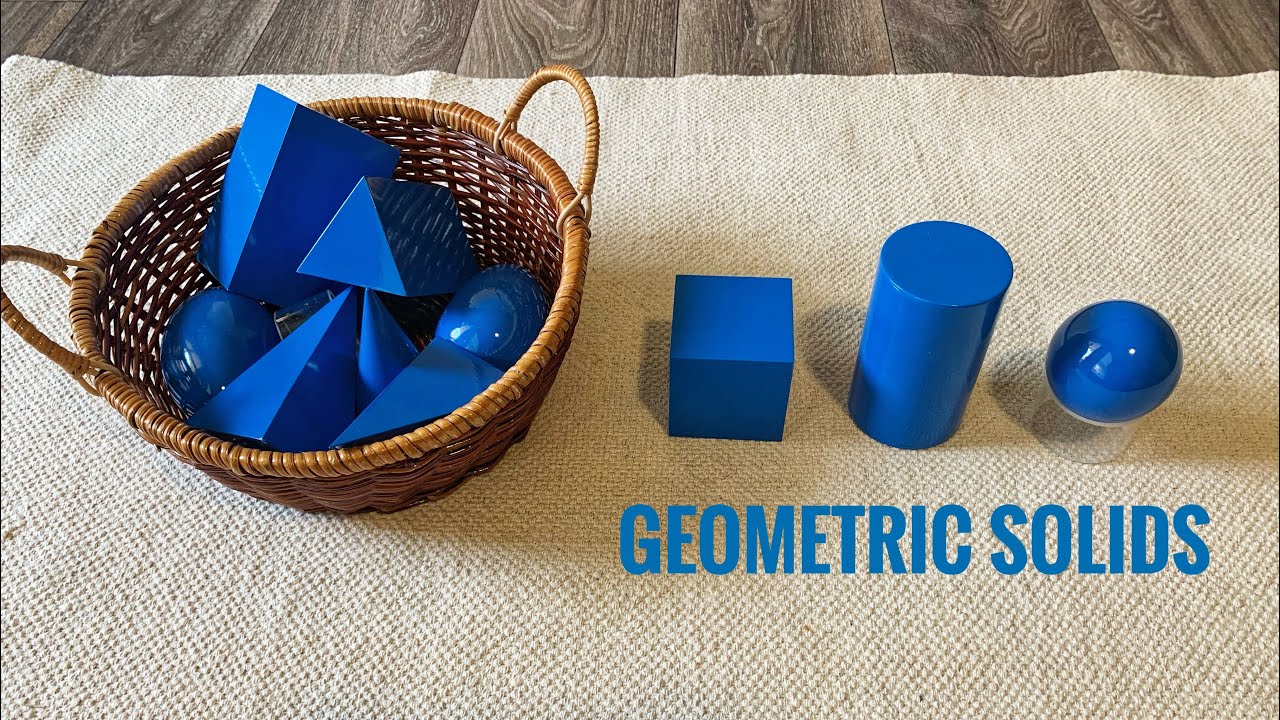 Montessori Geometric Solids - Cube, Cylinder + Sphere!