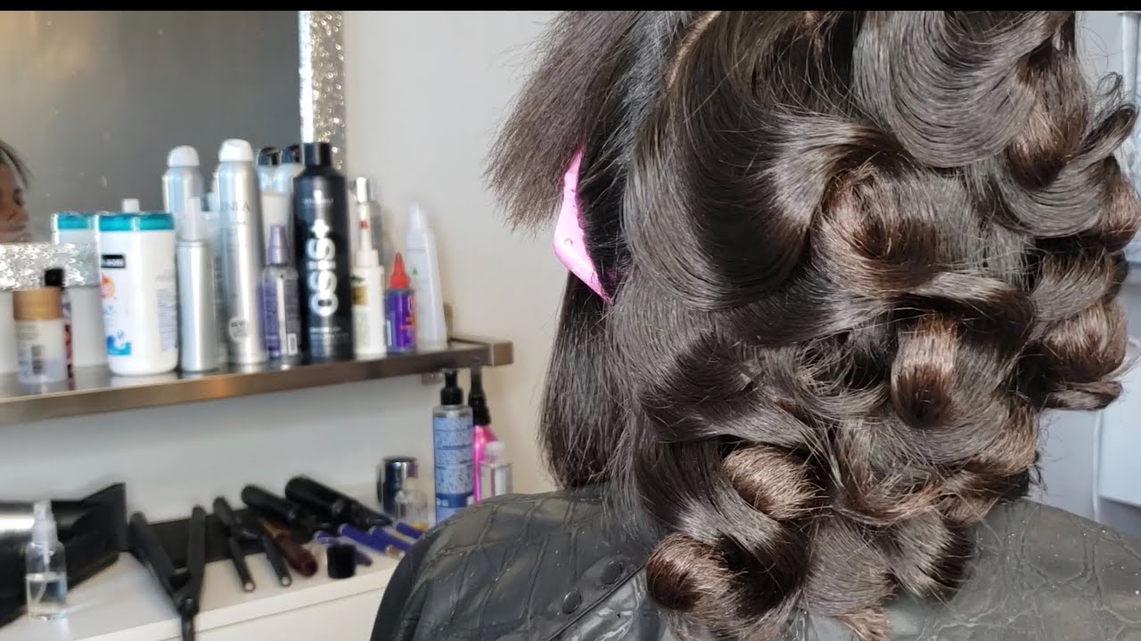 Silk Press & A few curls