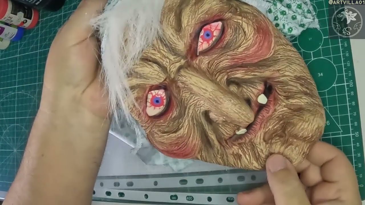 COMO HACER OJOS PARA MASCARA DE BRUJA - HOW TO MAKE EYES FOR WITCH MASK  @DIY, @ Halloween, @3DPRINT