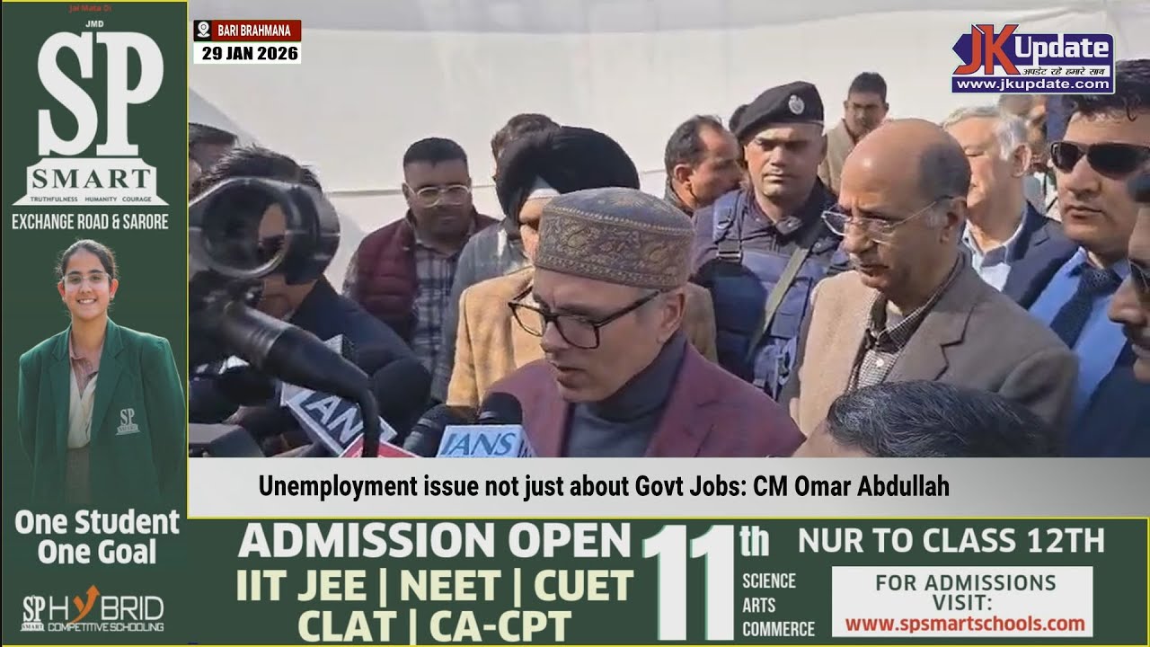 Unemployment issue not just about Govt Jobs: CM Omar Abdullah