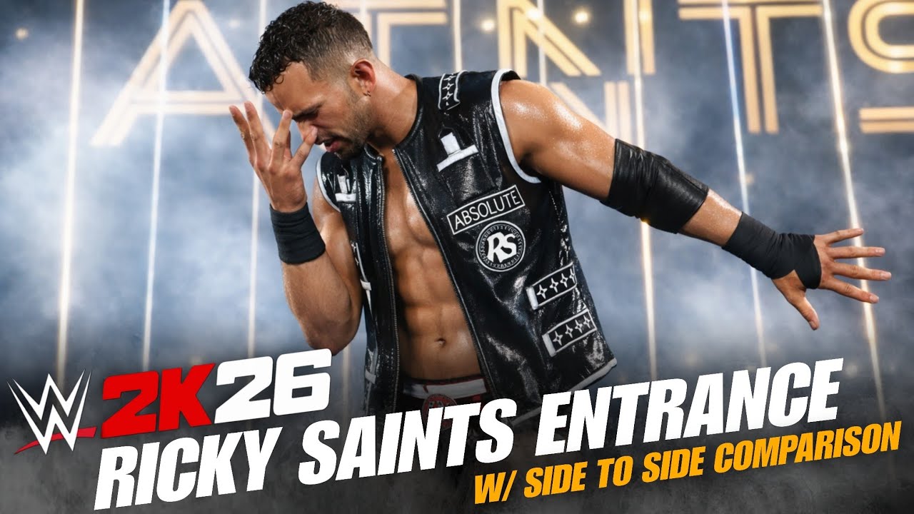 WWE 2K26 Ricky Saints Official First LOOK Entrance | Side-By-Side Comparison (WWE2K26 VS WWE2K25)!
