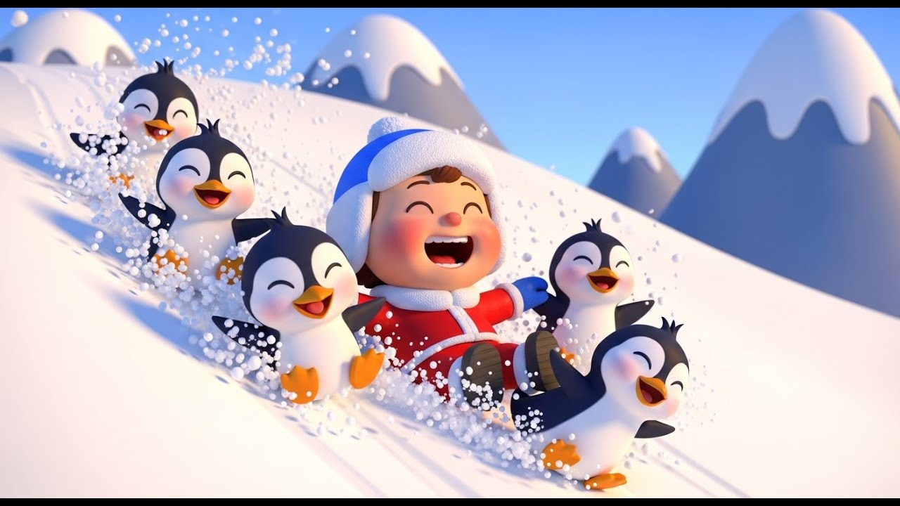 Ultimate Penguin Slide Song for Kids | Fun Arctic Animals & Nursery Rhymes 🐧❄️🎶