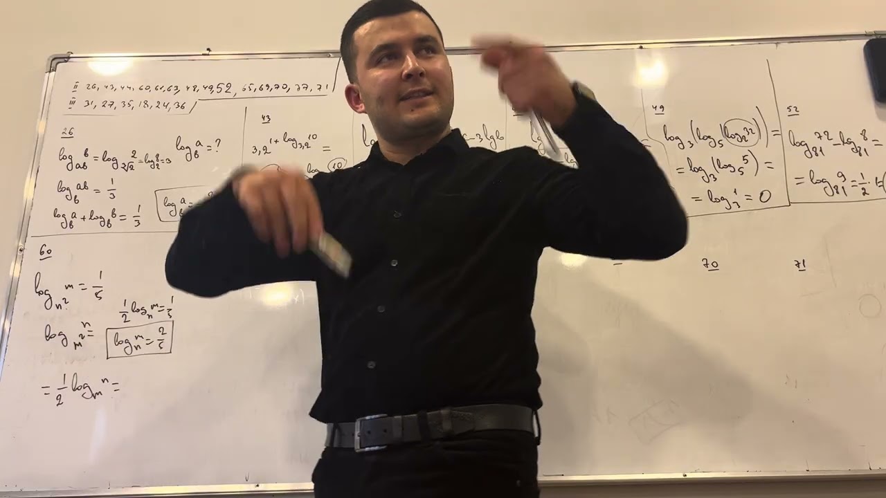 Loqarifmaya aid sual nümunələri. 