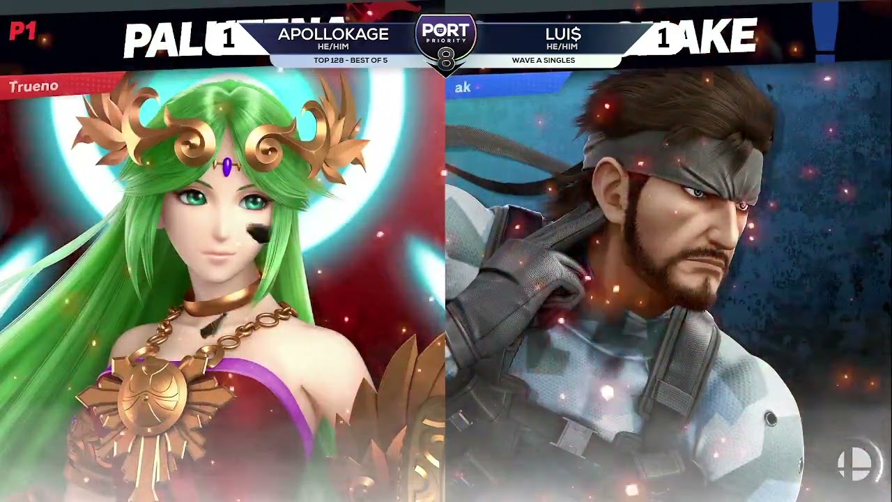Lui$ (Palutena) vs ApolloKage (Snake) - Top 128 - Port Priority 8