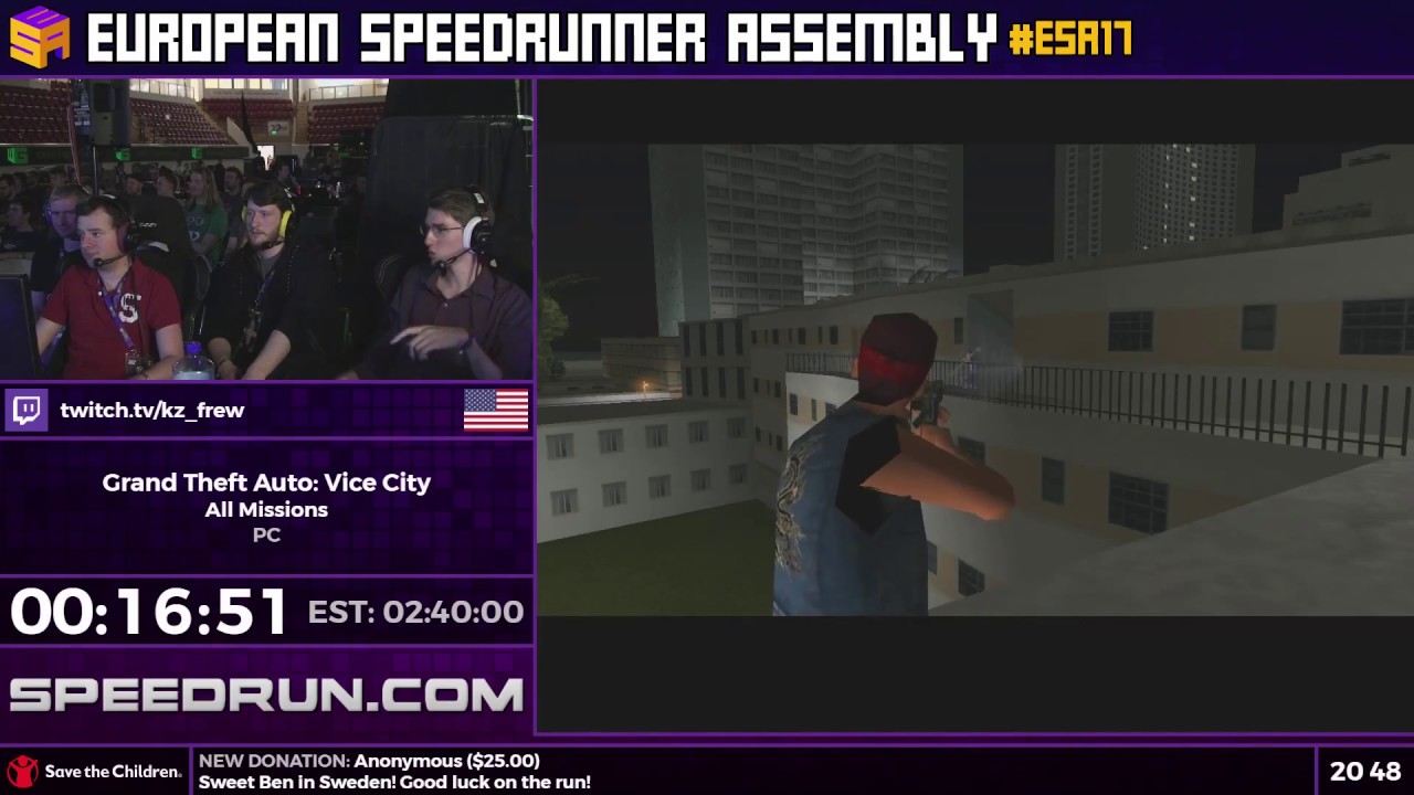 #ESA17 Speedruns - Grand Theft Auto: Vice City [All Missions] by KZ_FREW