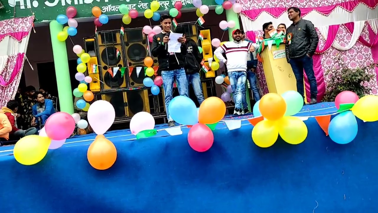 Mimickry, Of Teacher, by College student, on the occasion of Republic Day. Ataul Haq inter college.