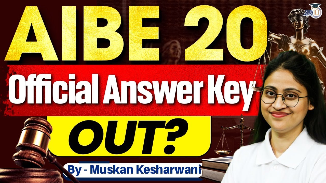 AIBE 20 Done | Official Answer Key Out? | By Muskan Kesharwani