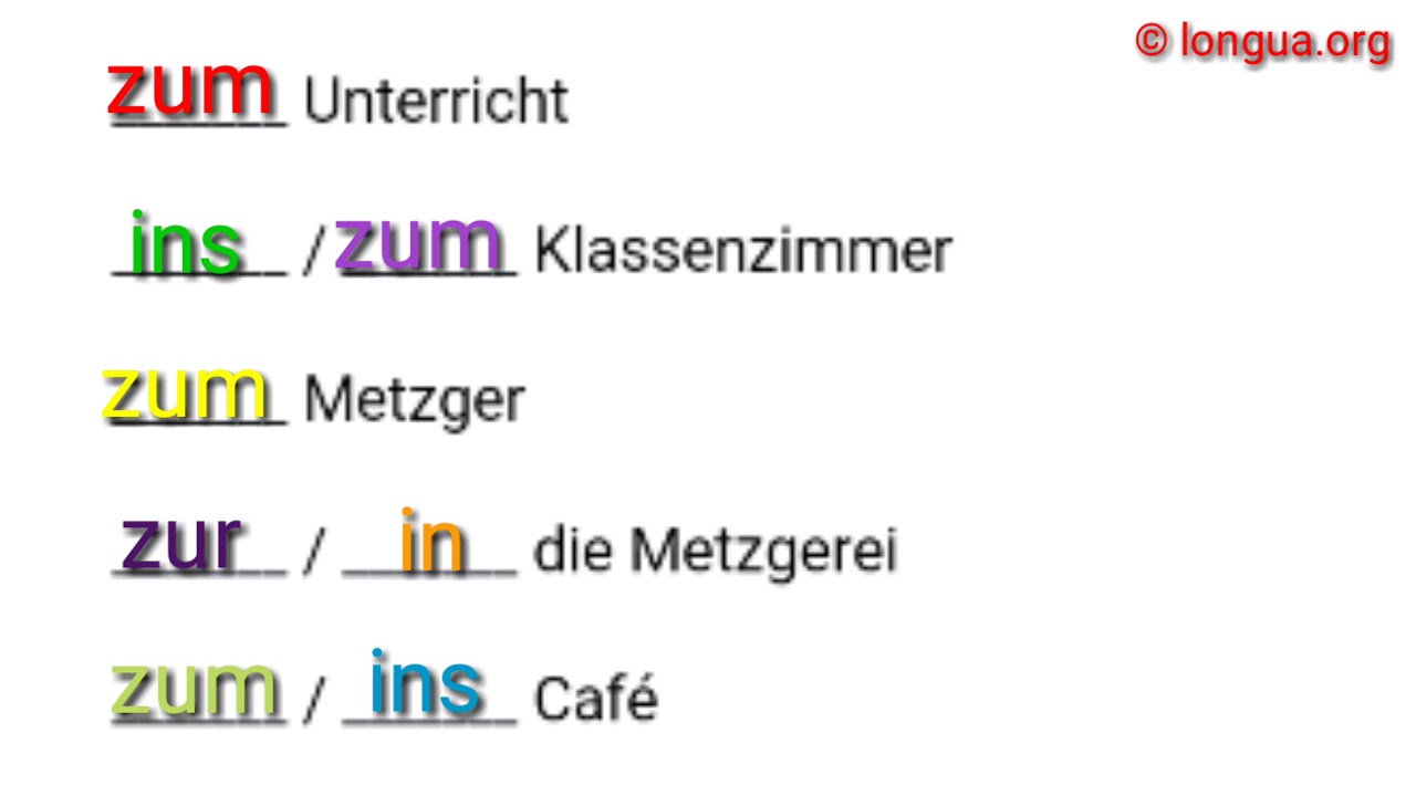 A1, A2, B1, B2, Übungen, in, zu, nach, an, Präpositionen, Akkusativ, Dativ, Wechselpräpositionen,