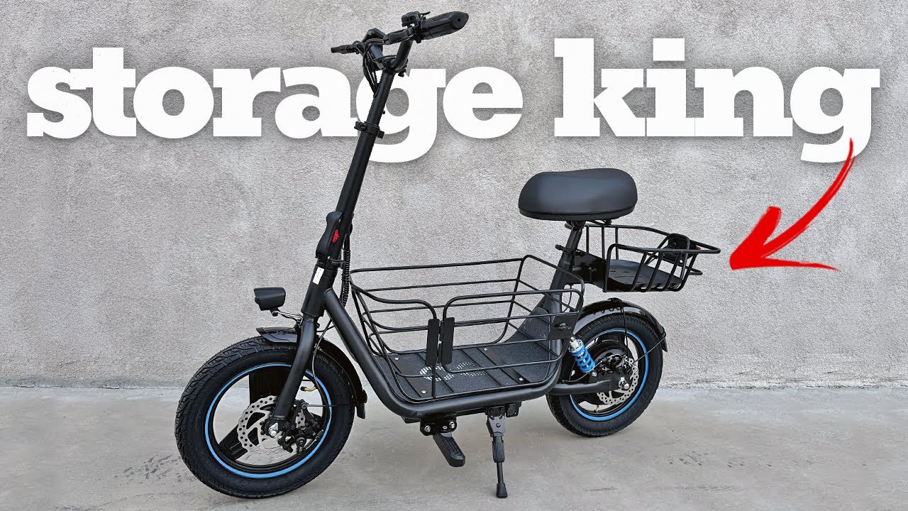 This Electric Scooter With Seat is The STORAGE KING | Gyroor C1 Plus Review