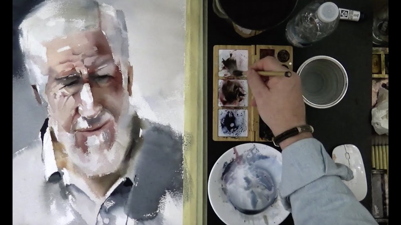 Speedup Watercolor Portrait Demo