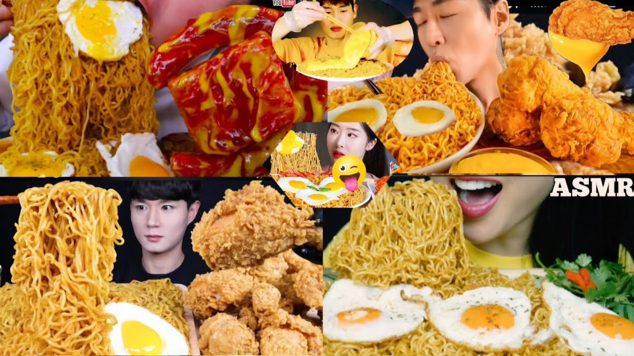 *ASMR* ENDOMIE INSTANT NOODLES MUKBANG COMPILATION🤤 BIG BITES SATISFYING  INDOMIE MIE GORENG💯🧀