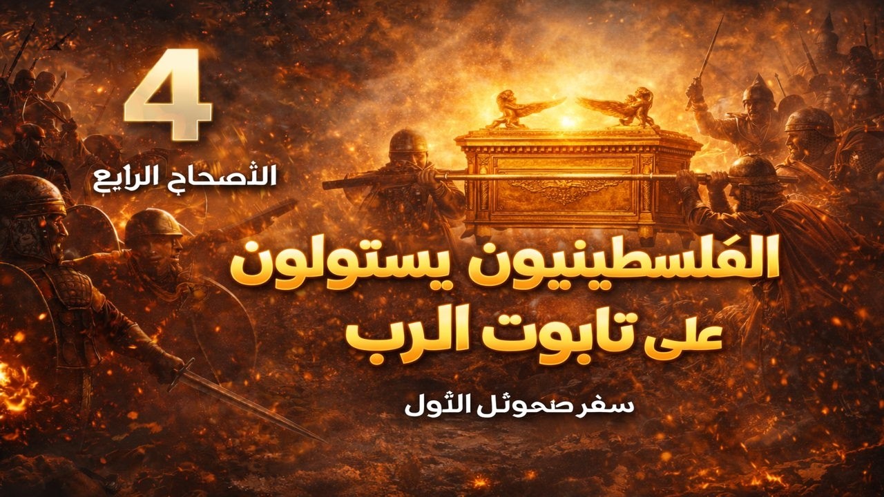 4- الأصحاح الرابع من سفر صموئيل الأول للأطفال | الفلسطينيون يستولون على تابوت الرب | كنوز الكتاب