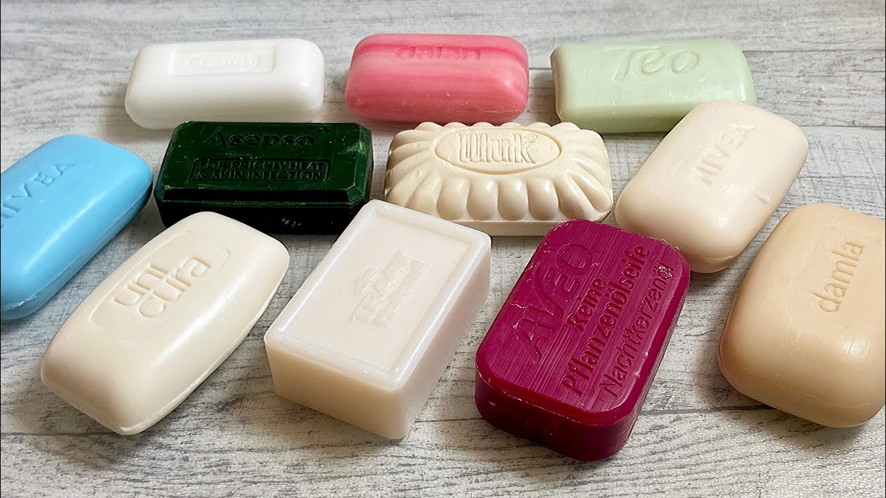 Soap cutting ASMR Relaxing sounds Резка мыла АСМР Хруст мыла