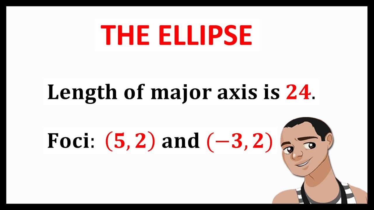 THE ELLIPSE: WRITING STANDARD EQUATION WITH GIVEN FOCI || CONIC SECTIONS