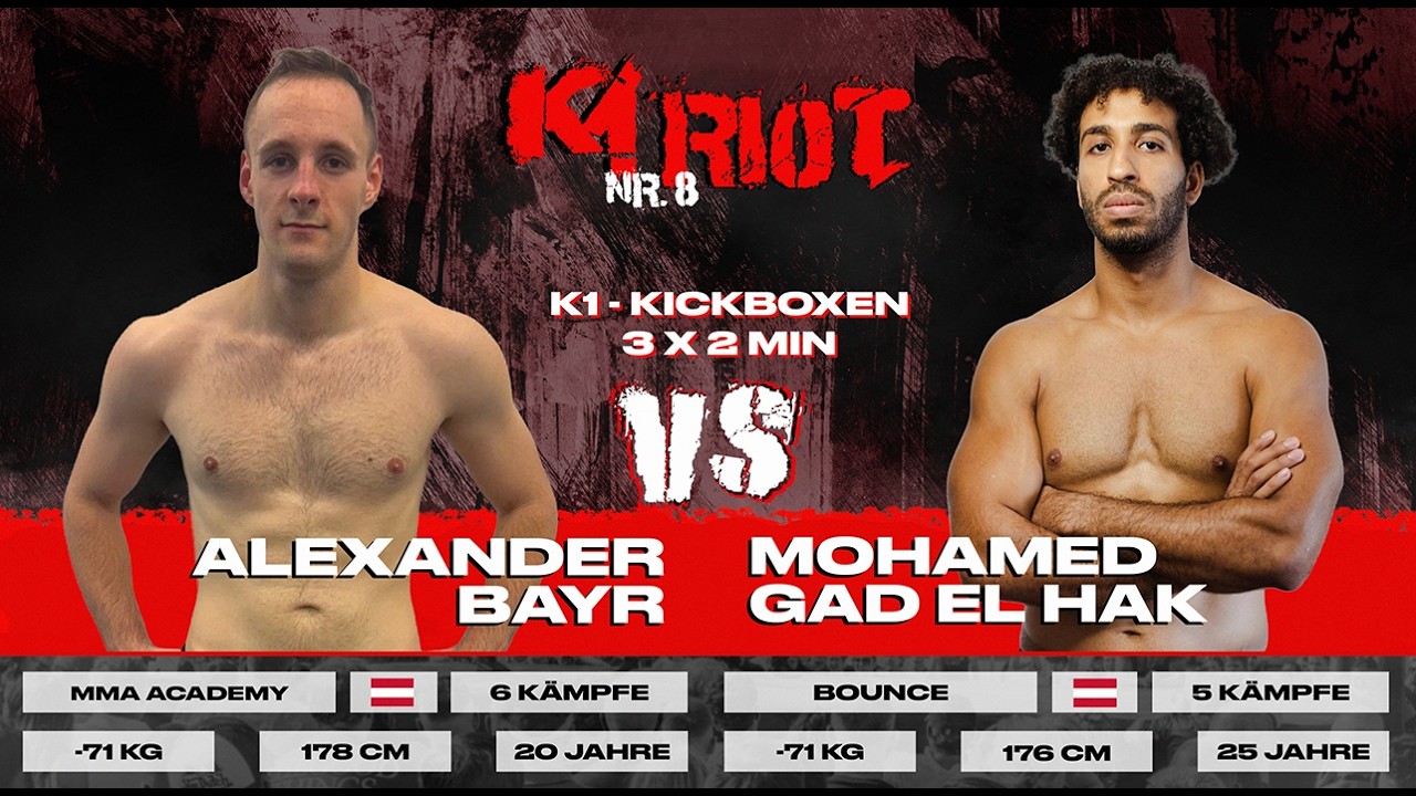 K1RIOT 8.0 | BAYR VS. GAD EL HAK | 07.03.2026 | Halle B, Baden