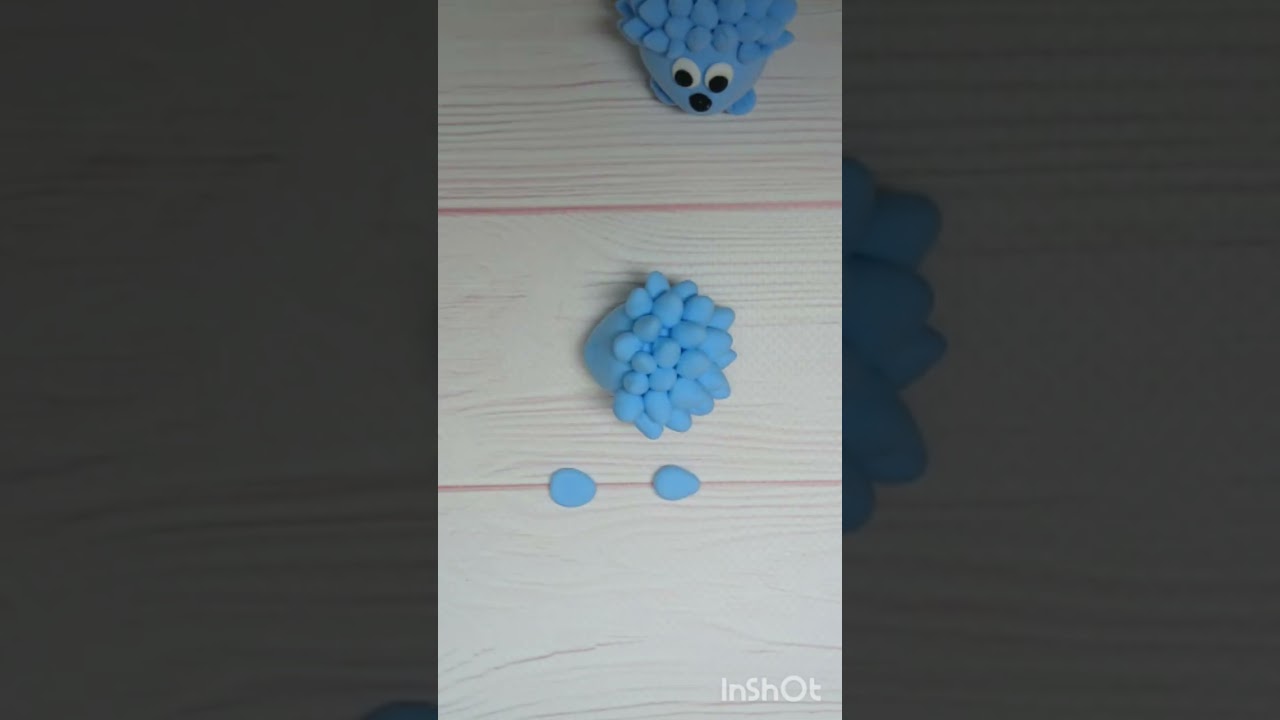 Милые ежики из воздушного пластилина😃🦔. Кого еще слепить?