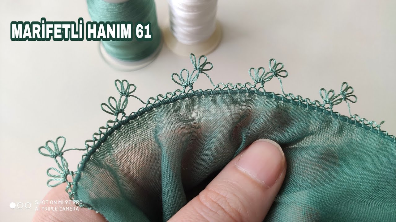 353.Model🌿Dillere Destan Olacak🌿Yeşil ve Krem Renginin Muhteşem Uyumu🌿Sıralı İğne Oyası Modeli
