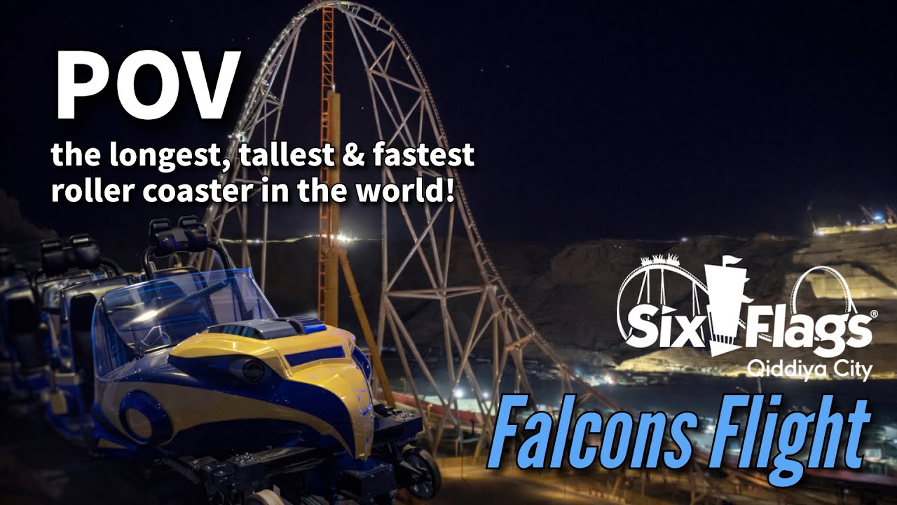 FALCONS FLIGHT POV | Six Flags Qiddiya City 🇸🇦| Höchste, längste & schnellste Achterbahn der Welt 