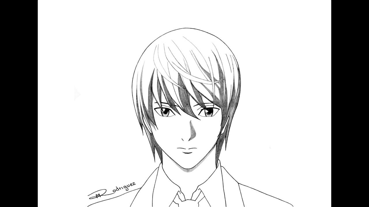 Como dibujar a LIGHT YAGAMI - Death Note. How to draw LIGHT YAGAMI