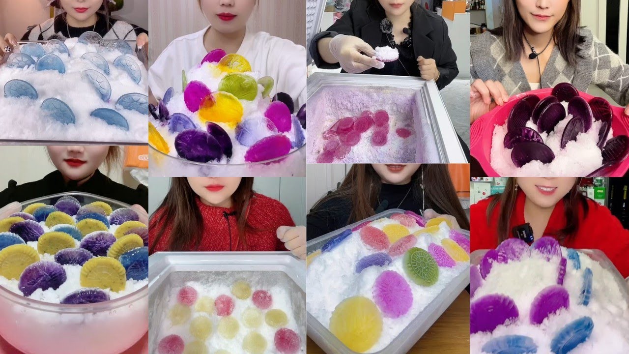 ASMR ICE EATING || AN ICE CHIP AND ICE DIP COMPILATION || FREEZER FROST EATING ASMR🧊 