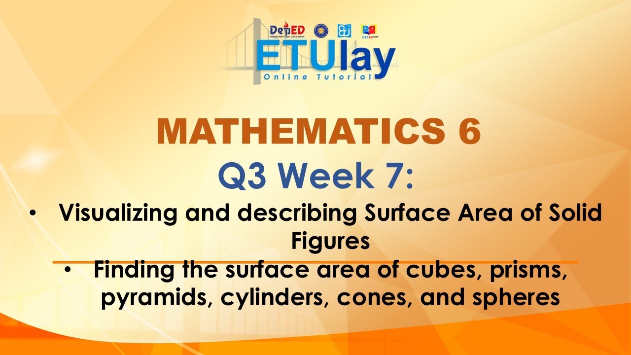 Visualizing and describing Surface Area of Solid Figures || Math 6 || Quarter 3 Week 7