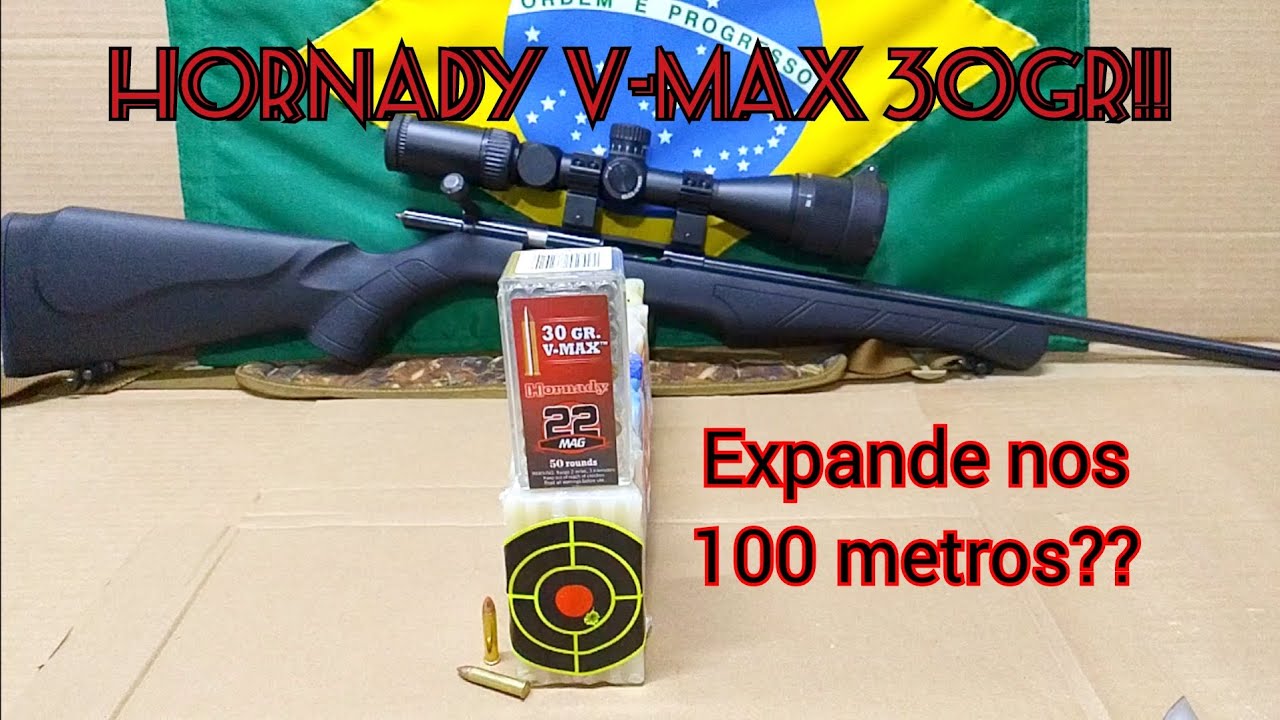 HORNADY V-MAX .22 Magnum! Teste de expansão!