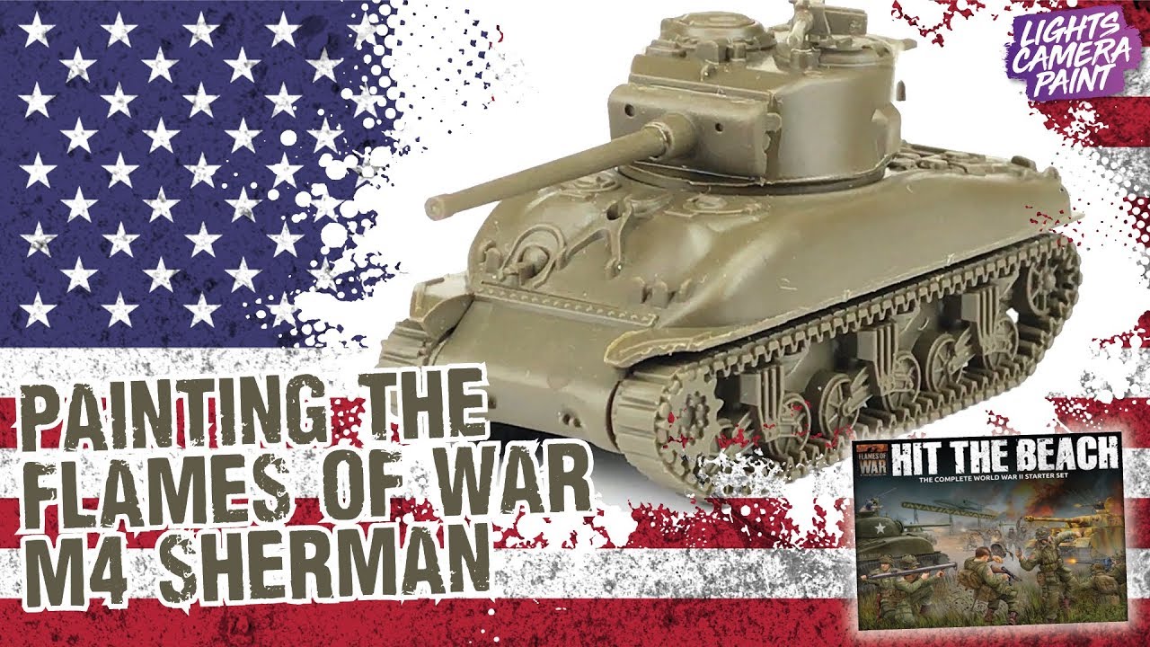 Painting a 15mm Flames of War TANKS Late War M4 Sherman tank