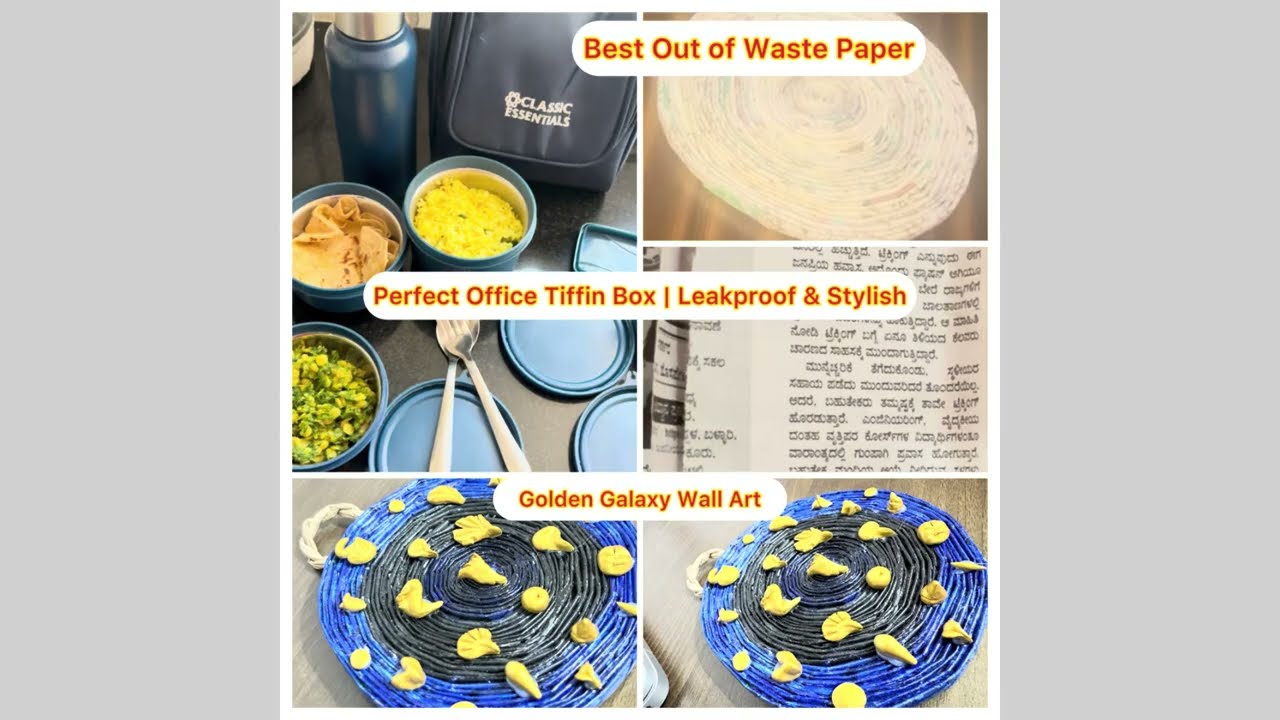 Waste Paper Wall Art & Best Office Tiffin Box | Creative + Useful Finds