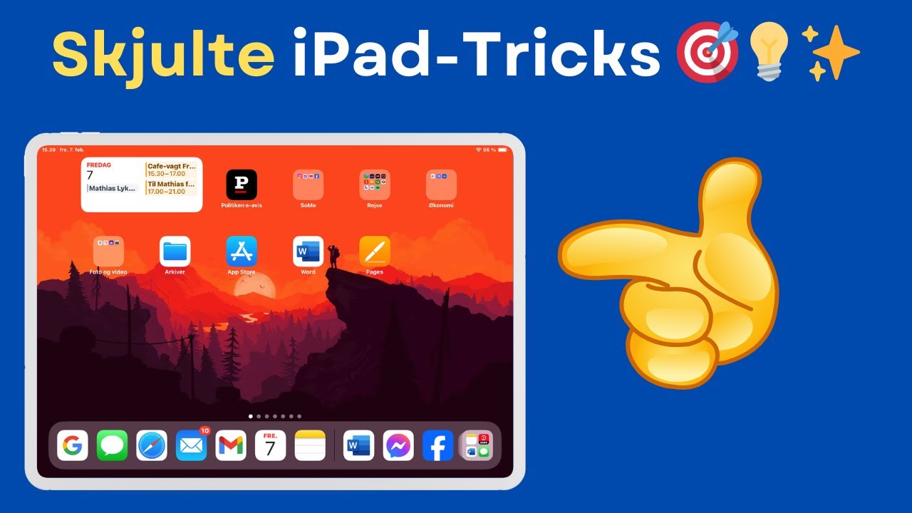 📱 iPad HEMMELIGE TRICKS! 🔥 L&aelig;r de vildeste fingerbev&aelig;gelser & multitasking-hacks! 🥷