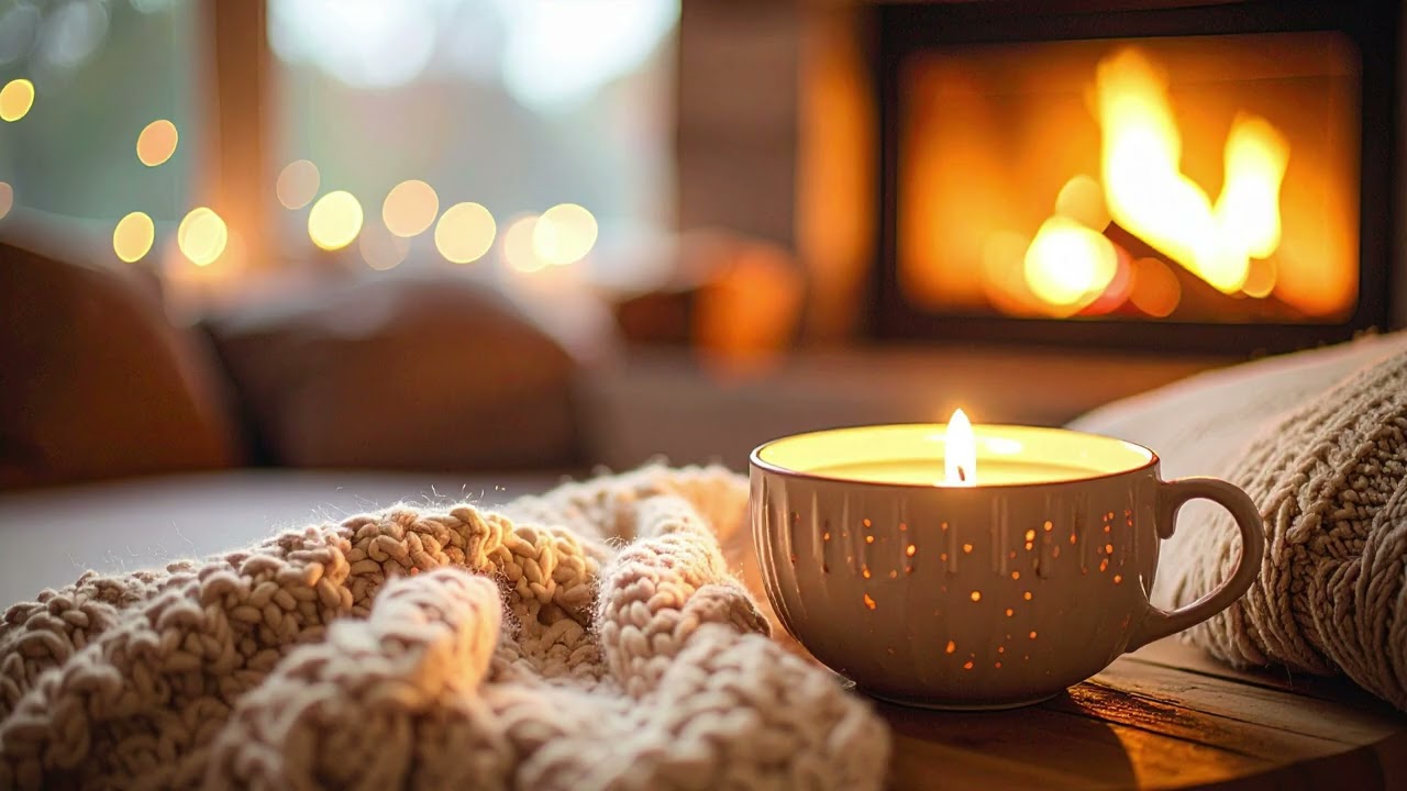 Hygge Winter Retreat: Relaxing Fireplace & Candlelight Ambience | Cozy Christmas Calm