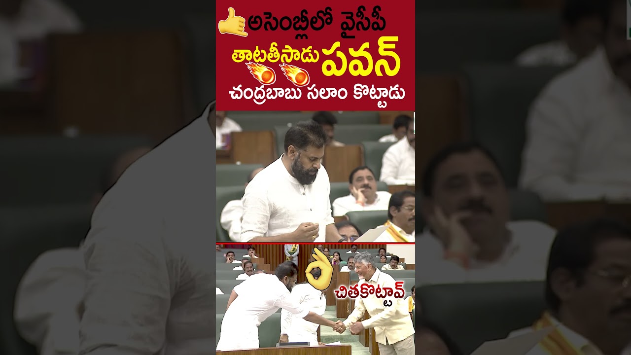 Chandrababu Salutes Pawan Kalyan In Assembly | The Highlight Scene In Today Assembly