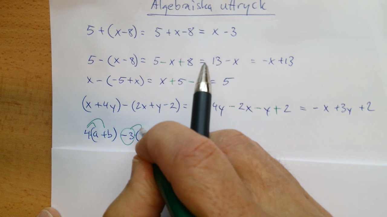 Matte 5000 2a: 1.1 Algebraiska uttryck