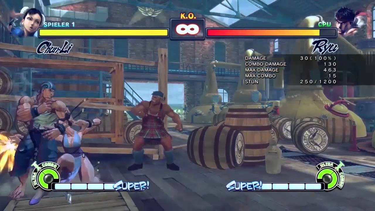 SSFIV AE 2012 Chun - Li meterless combos HD