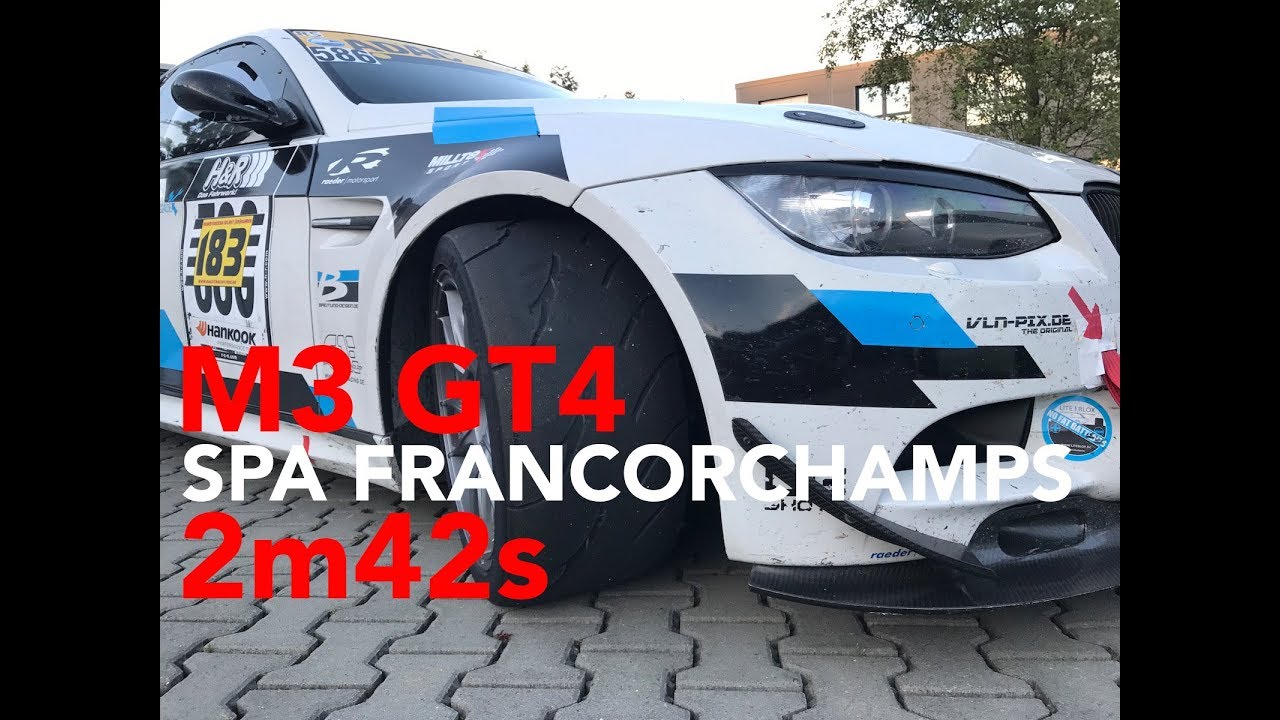 BMW M3 GT4 2:42min Spa Francorchamps Onboard Helmetcam  POV