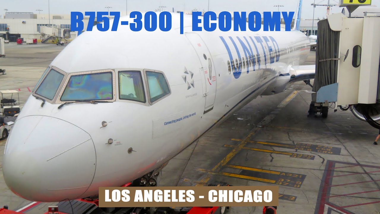 Full Flight | United Airlines Boeing 757-300 | Economy | Los Angeles to Chicago