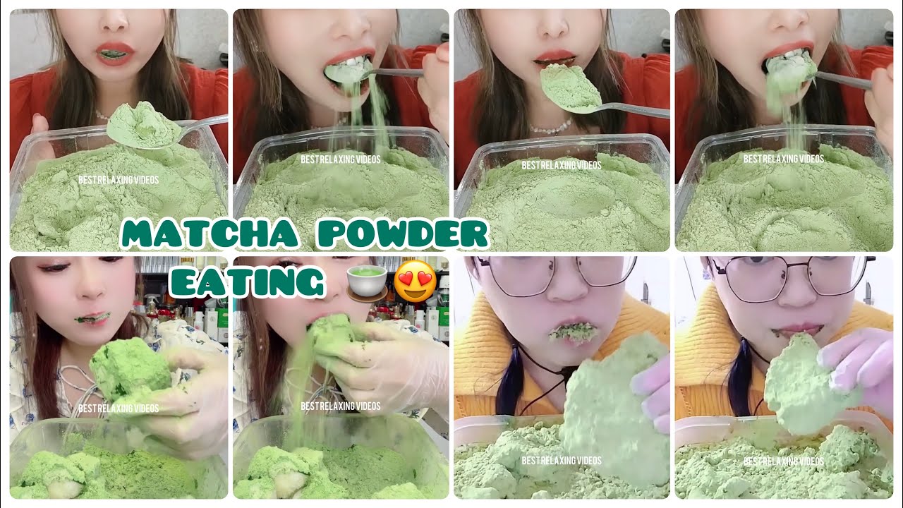 [ASMR] HEAVY MATCHA ICE EATING & MATCHA ICE MUKBANG 💚& मटका बर्फ खाओ & MATCHA POWDERED ICE EATING