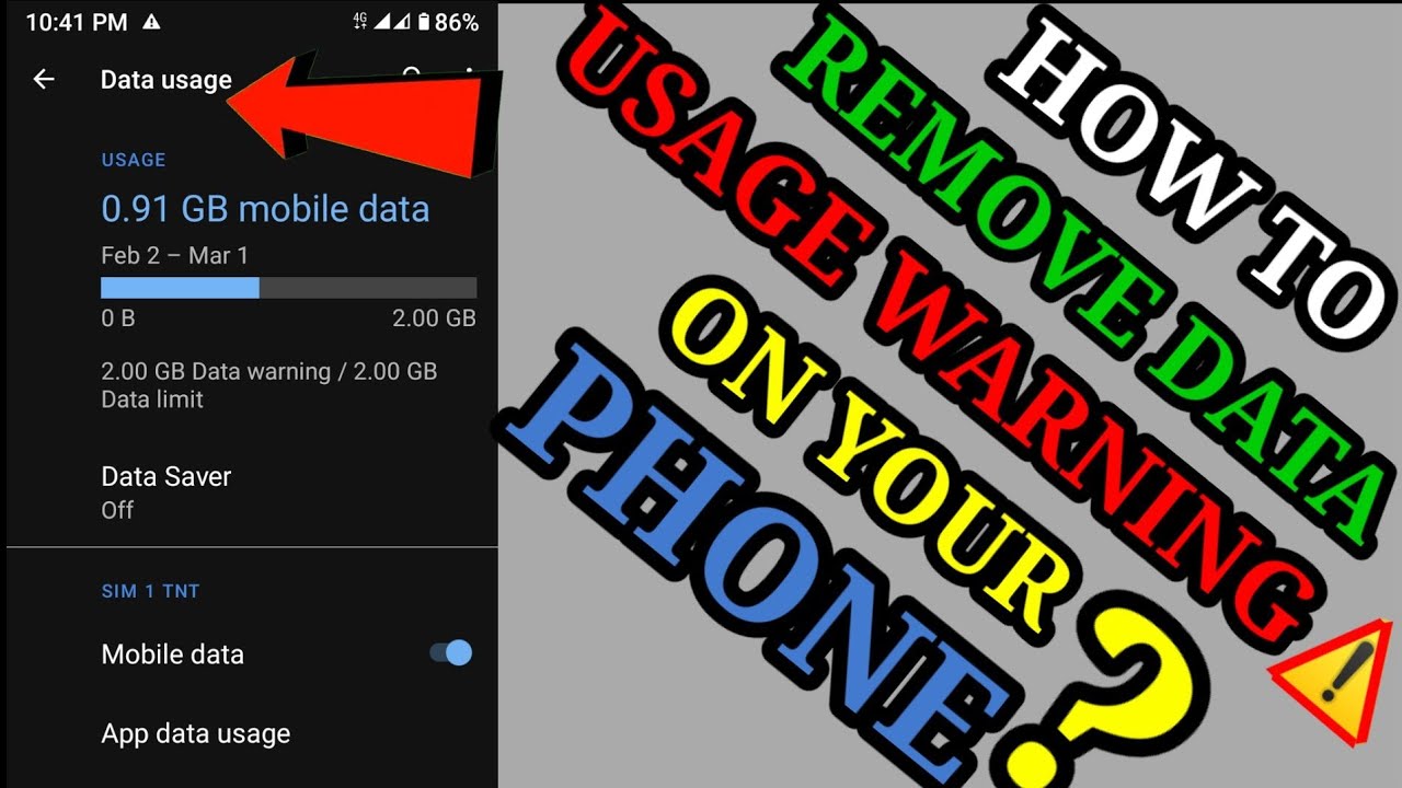 HOW TO REMOVE DATA LIMIT USAGE   WARNING IN YOUR ANDROID PHONE?/ 2022/