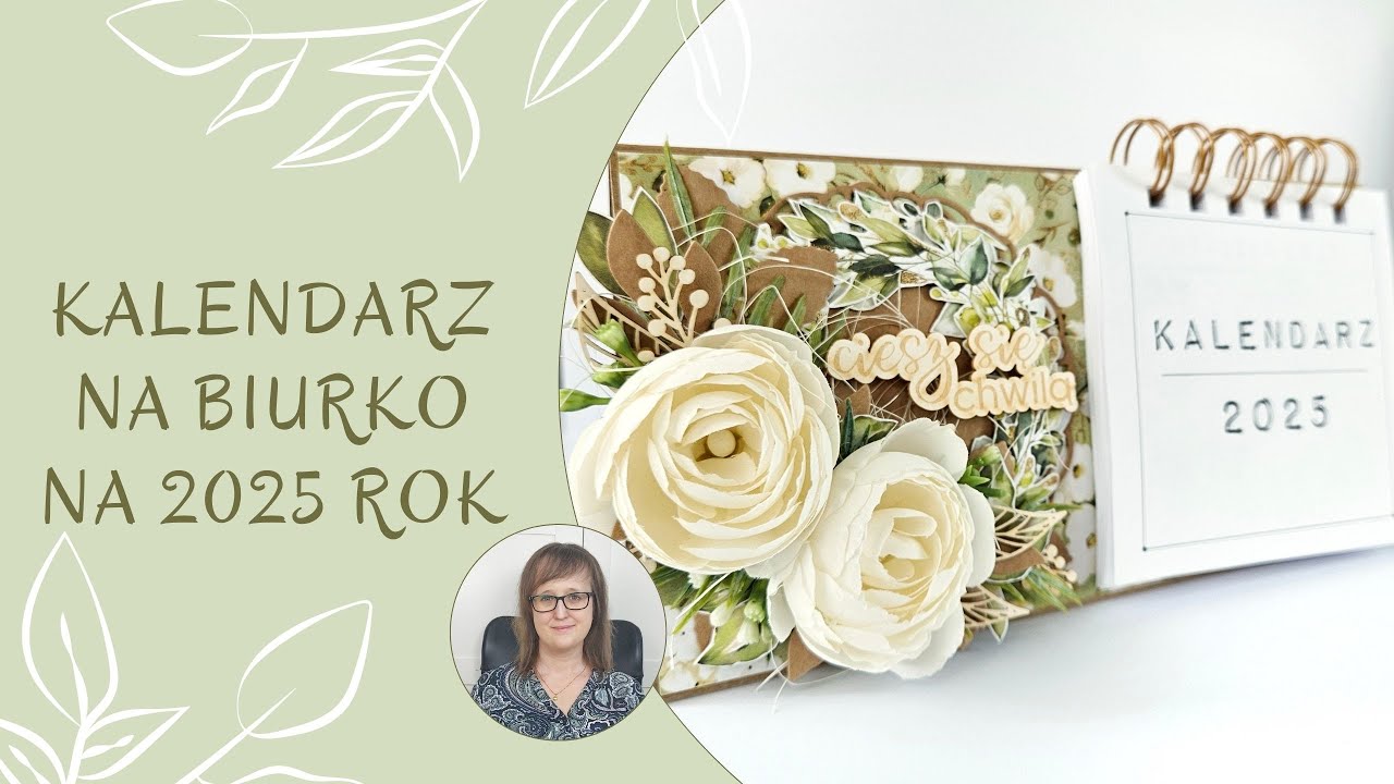 Kwiatowy kalendarz na biurko na 2025 rok