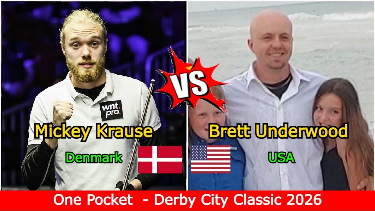 Mickey Krause 🆚️ Brett Underwood | One pocket - Derby City Classic 2026 - Round 4 - Race 3