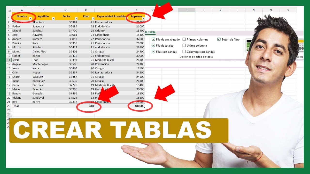 Cómo CREAR y trabajar con TABLAS en Excel