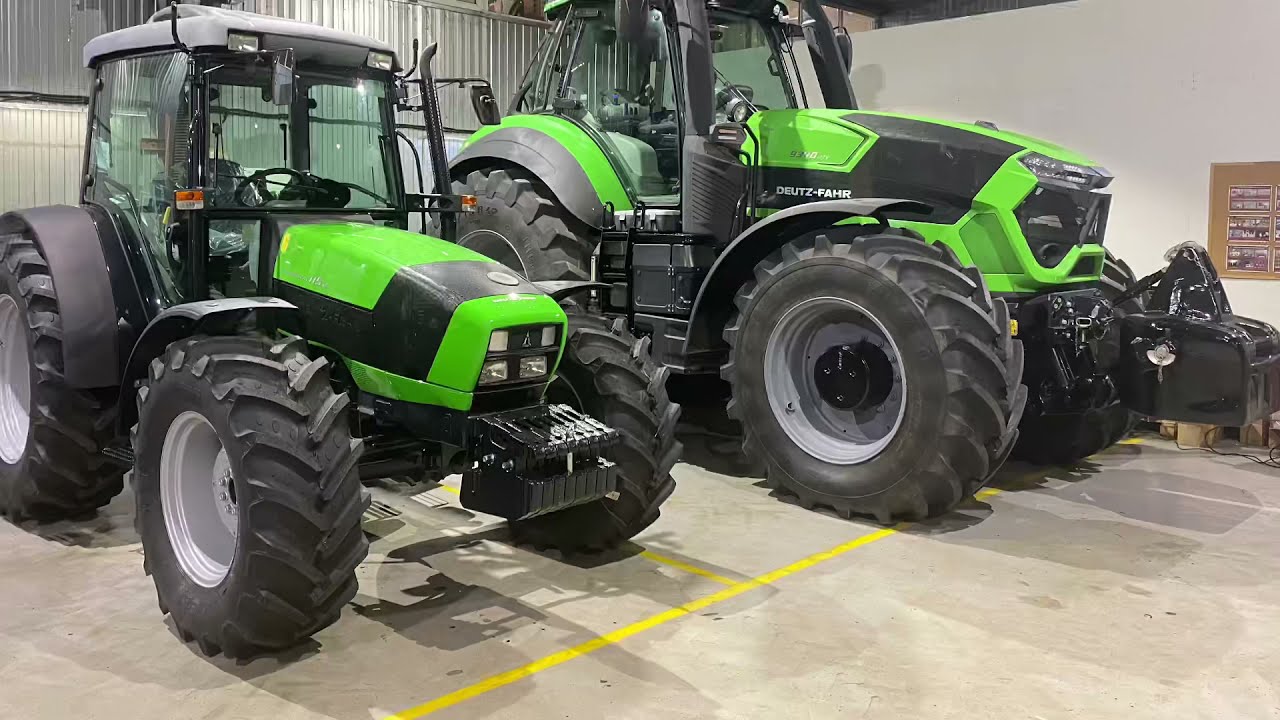 Deutz Fahr Agrofarm 115G обзор. Работа с пресс-подборщиком, катком, кормораздатчиком